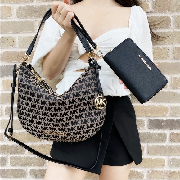 Michael Kors Handbags - Michael Kors Hobo & Black wallet BUNDLE